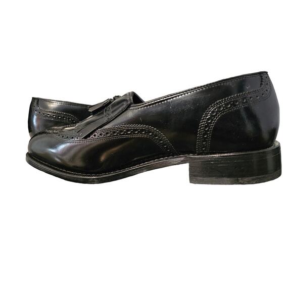 Florsheim Lexington Black Leather Kiltie Loafer Size 9 1/2 - Picture 7 of 9